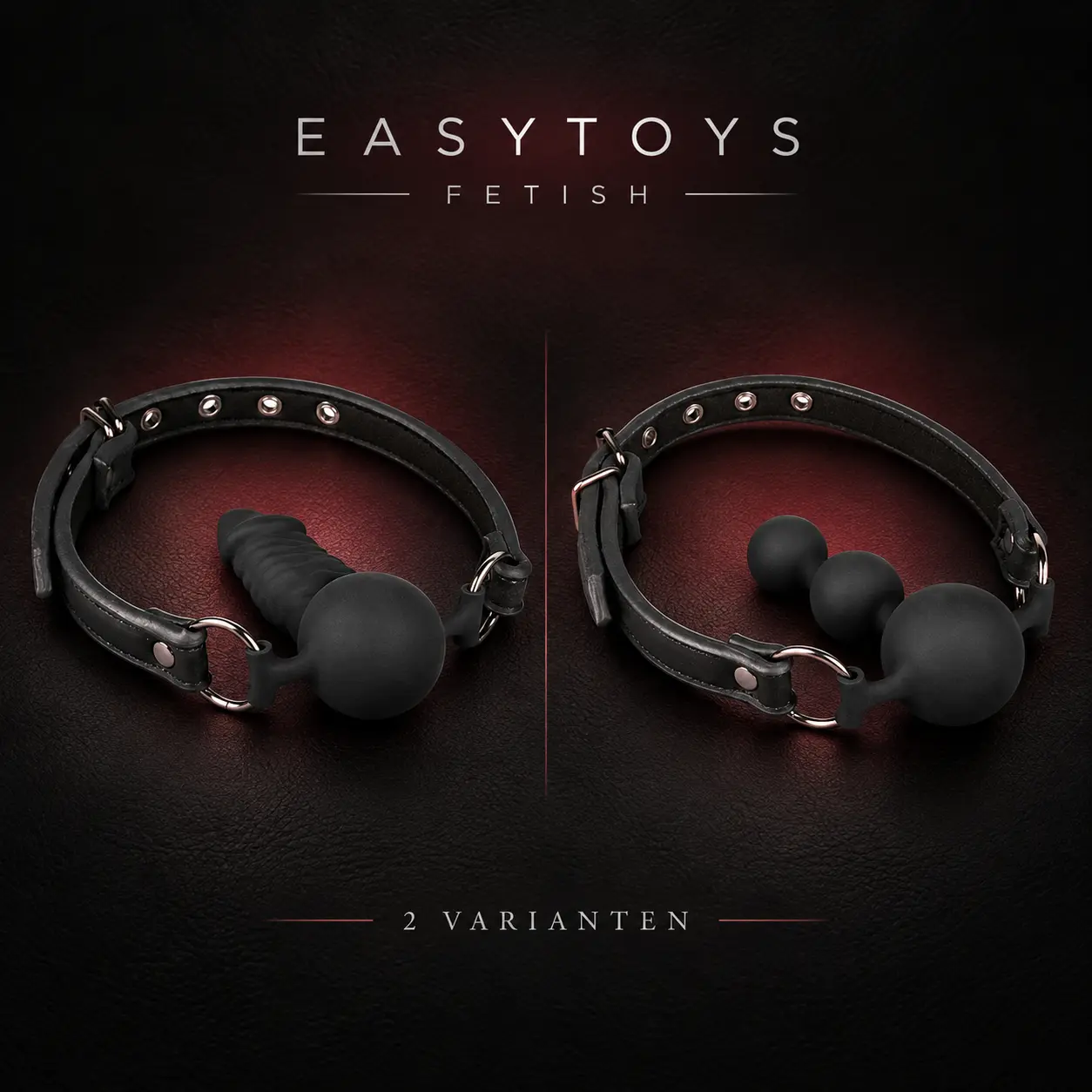EasyToys Fetish Ballknebel – Silikonschwanz oder Silikonkugeln