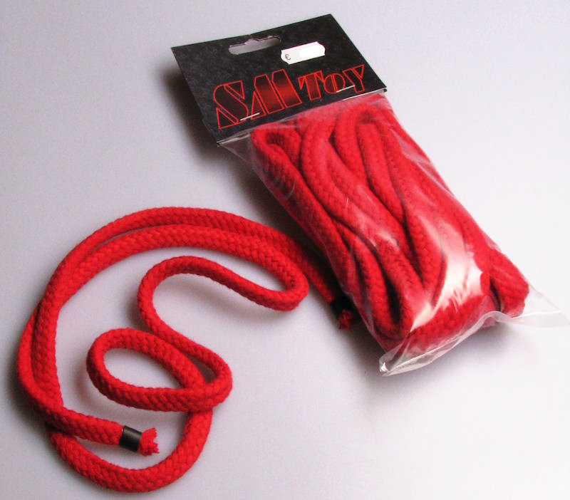 10 Meter Baumwoll-Seil 8mm rot mit Seele