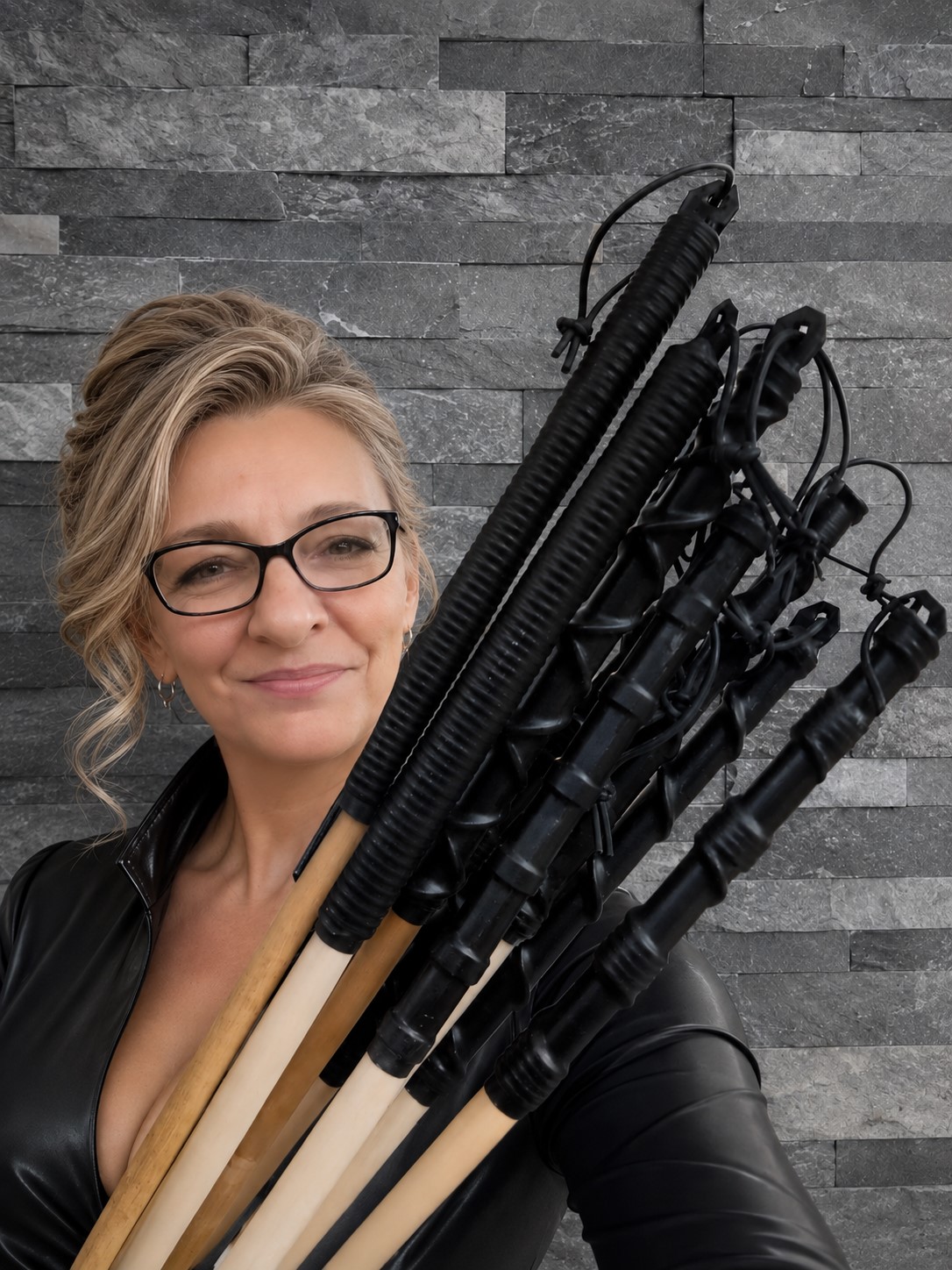 ROHRSTOCK - Expert "Master" mit Handgriff - geschält - 80cm - Rundwicklung