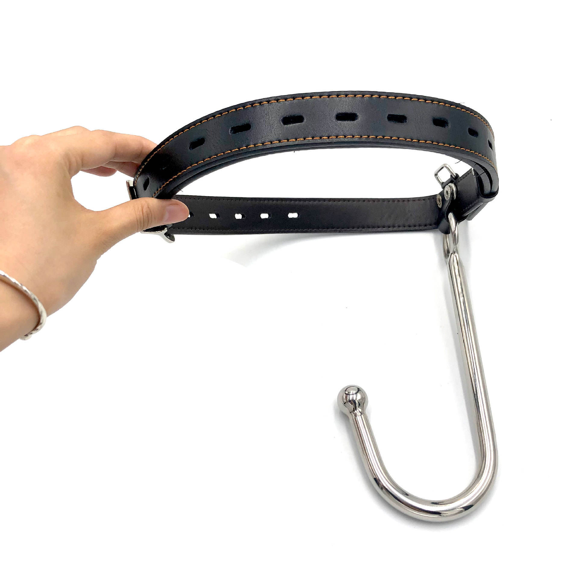Bondage Hook aus Metall mit Hüftgurt