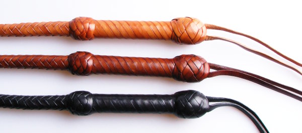 Lederpeitsche Short Singletail Karabace - 80cm - braun