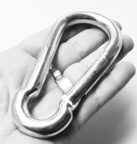 Karabinerhaken silber - 11x120mm - Pack-of-2