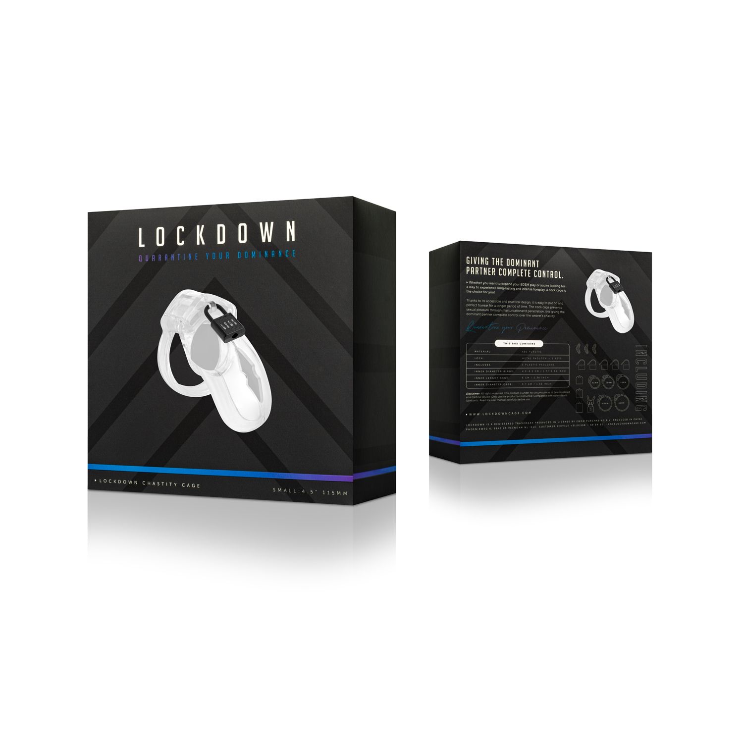 LOCKDOWN Keuschheitskäfig – Klein Transparent