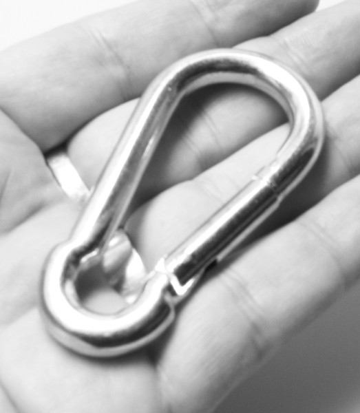 Karabinerhaken silber - 7x70mm - Pack-of-4