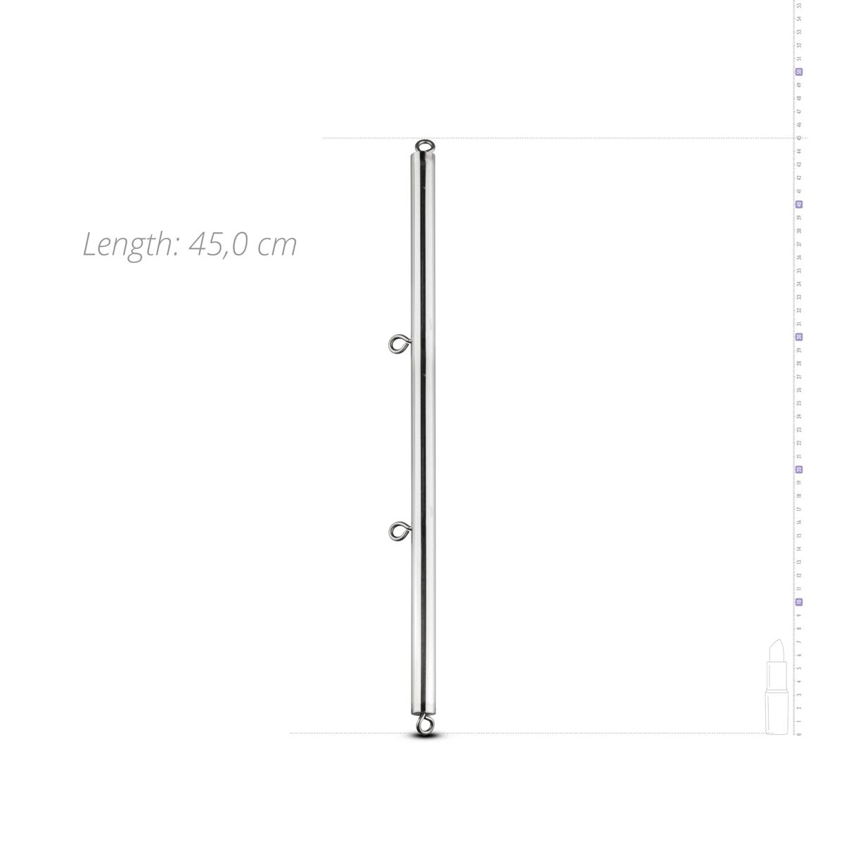 Spreizstange aus Aluminium mit vier Ringen – 45 cm