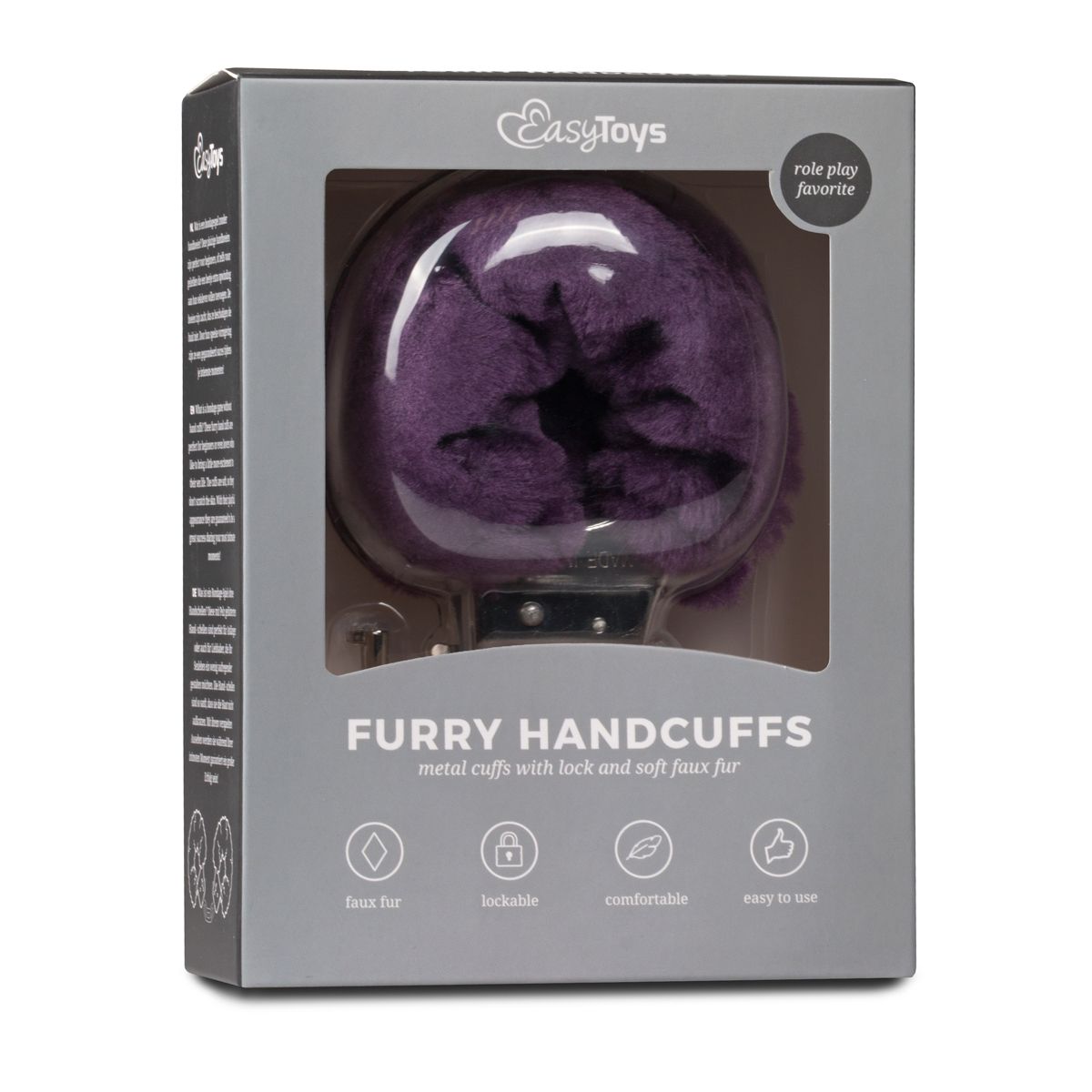 EasyToys Fetish Plüsch-Handschellen – Violett