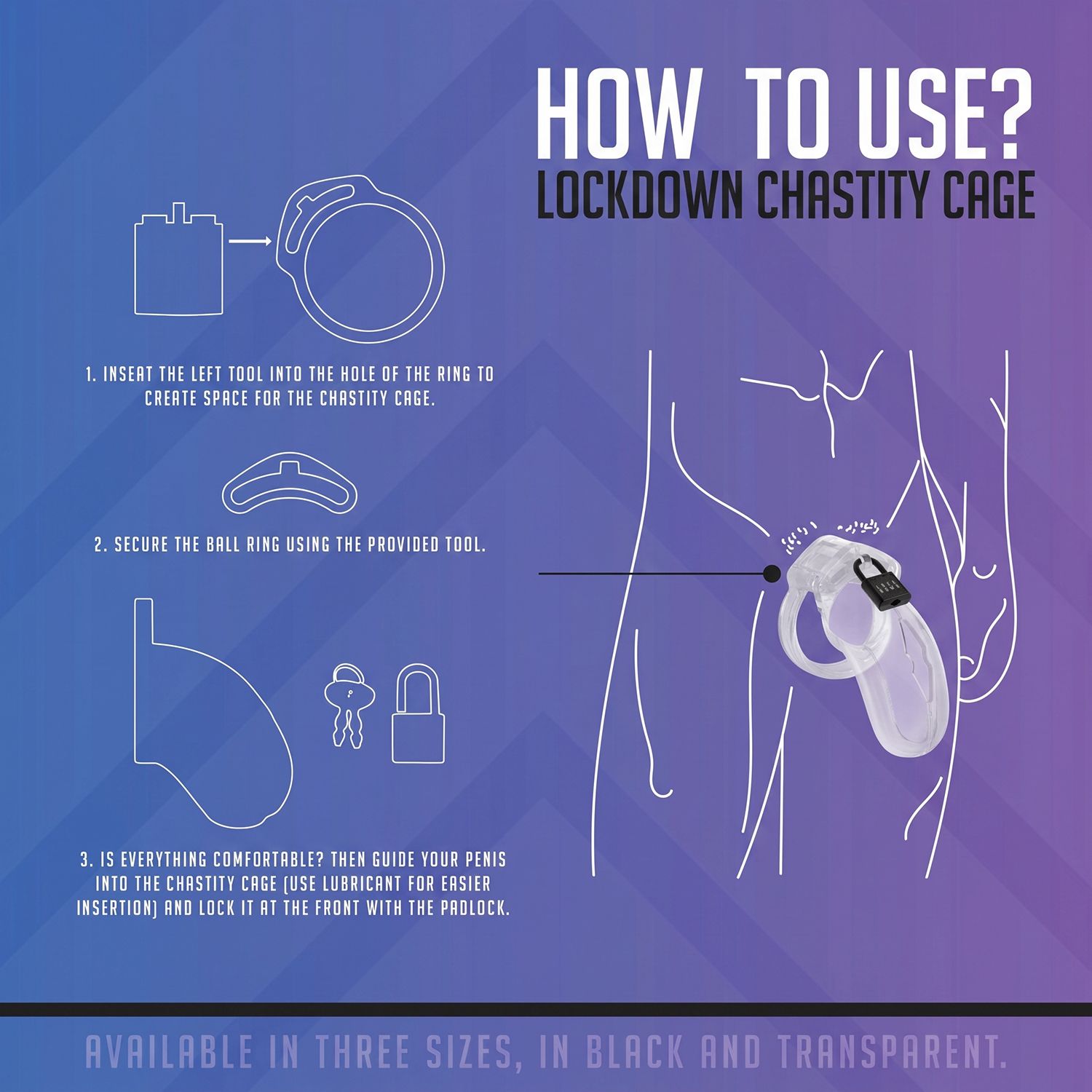 LOCKDOWN Keuschheitskäfig – Medium Transparent