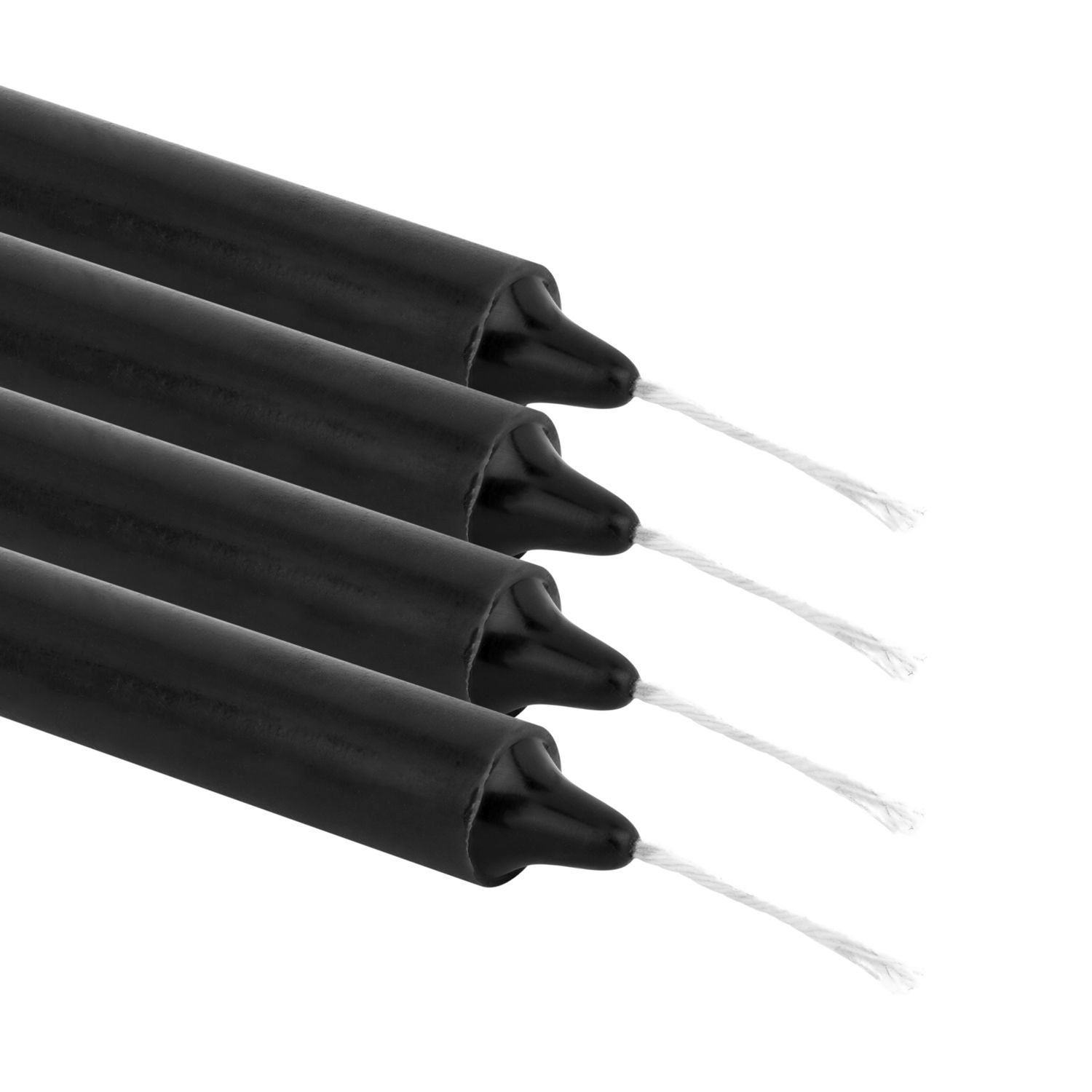 Schwarzes Tropfkerzen-Set, 4 Stück – Rosy Gold